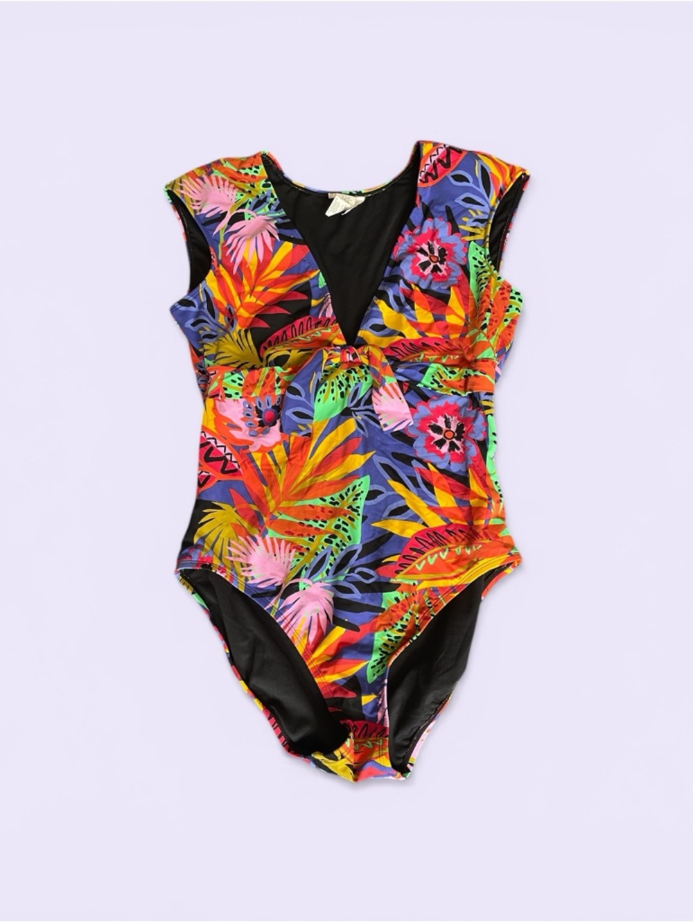 #192, Bleu Rod Beattie Tropical print Swimsuit, size 12